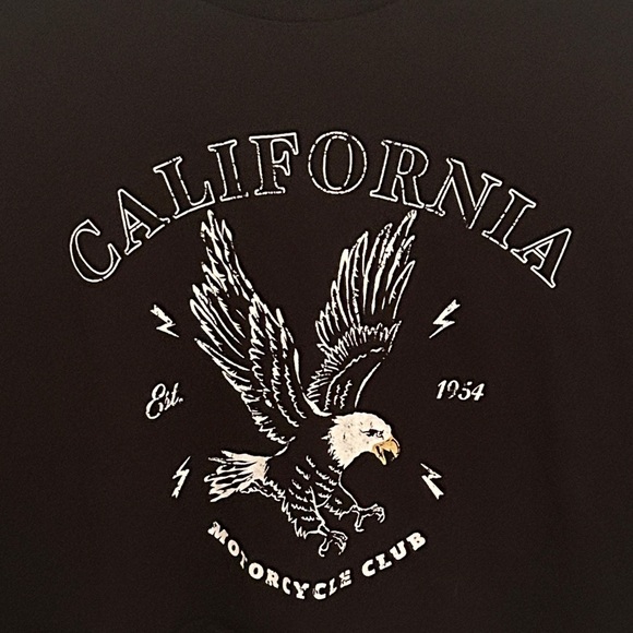 Garage Black Crop Top with Eagle Graphic - Picture 2 of 4
